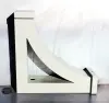 Right Facing - White - L-Angle timber bracket boxed and gusseted