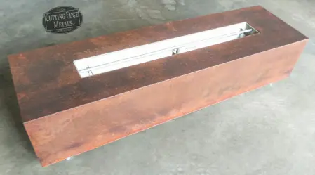 Custom steel gas firepit frame