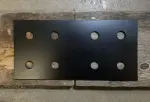 Black flat beam connecting bracket eight holes