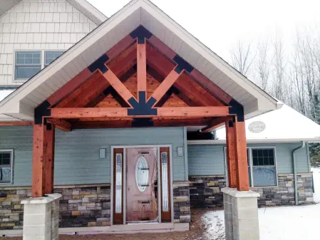 Customer - black powder coat - "T" Bracket Timber Connector / Flat "T" Bracket - Timber Frame