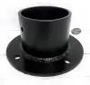 Round Log Post Bracket Black