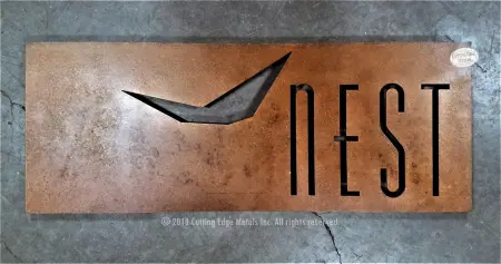 Custom Rusted and Clear-Coated Sign