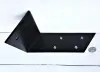 Overhead -  Black - Powder coated Rafter L Angle Bracket with an Angle - Flat Overhead -  Black - Powder coated Rafter L Angle Bracket with an Angle - Flat