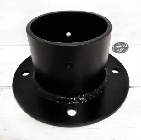 Round Log Post Bracket Black