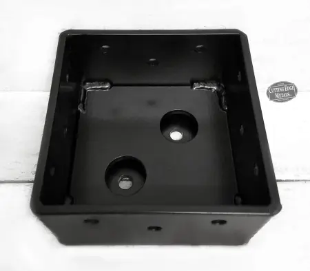 Uplift Post Base Bracket Black Powder Coat Square