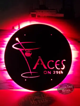Aces LED Sign Red