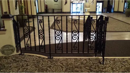 Decorative Scroll Wooden Cap Rail Railing Interior