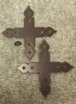Brown powder coat spaded x brackets