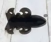 Custom Black Powder Coated Right Side Decorative L Angle Timber Brackets with Le Fleur de Lis Custom Black Powder Coated Right Side Decorative L Angle Timber Brackets with Le Fleur de Lis