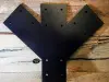Black Powder Coated Custom Steel Y-Post and Beam Bracket