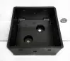 Uplift Post Base Bracket Black Powder Coat Square