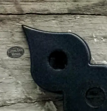 Black powder coated left - Spaded X Shaped Bracket or Flat X Bracket with Spaded Ends - Timber Frame