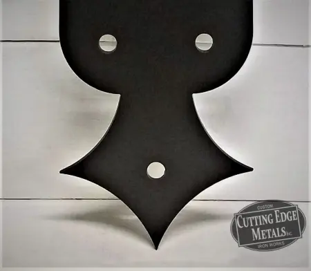 Black powder coated end leg - Bia Finial Angled T-Bracket