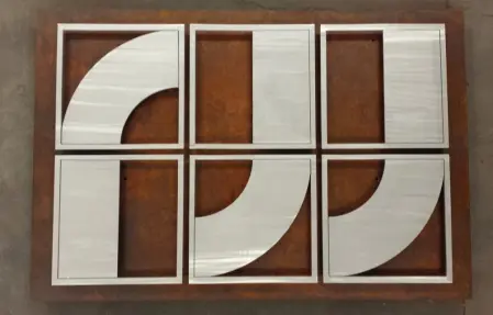 Custom steel and aluminum sign fjj