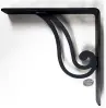Right Inward Facing - Black L Angle Decorative Quail Gusset Support Bracket