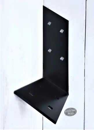 Flat Ridge to Rafter L Angle Bracket with an Angle Black - Powder coated Rafter L Angle Bracket with an Angle