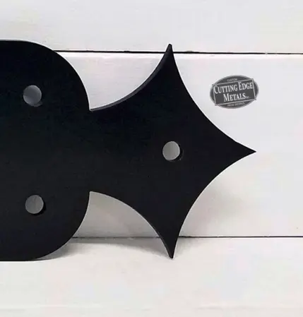 Close up - black powder coated - Bia Finial Angled T-Bracket