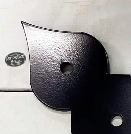 Black painted left -Spaded X Shaped Bracket or Flat X Bracket with Spaded Ends - Timber Frame
