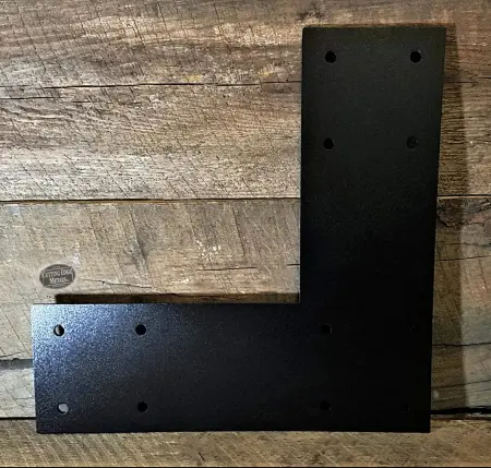Black Powder Coated Flat L Shape Connecting Bracket