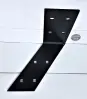 Overhead and upside-down - Black - Powder coated Rafter L Angle Bracket with an Angle - Overhead and upside-down - Black - Powder coated Rafter L Angle Bracket with an Angle -
