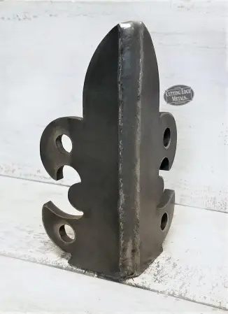 Custom Mild-Steel - Upward Decorative L Angle Timber Brackets with Le Fleur de Lis Custom Mild-Steel - Upward Decorative L Angle Timber Brackets with Le Fleur de Lis