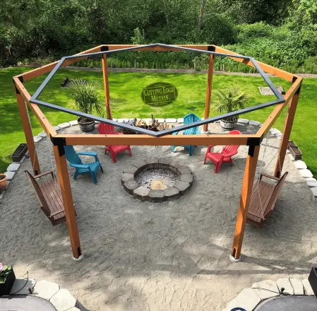 Post Girder Bracket Black Hex Post or Girder