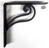 Right outward Facing - Black L Angle Decorative Quail Gusset Support Bracket