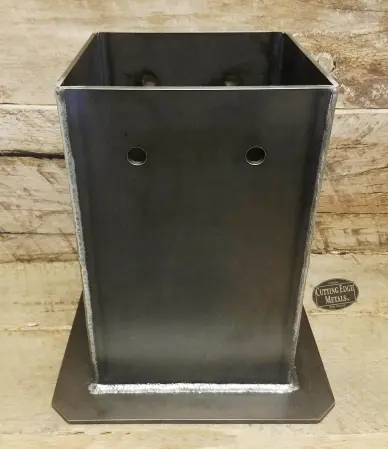 4 - Sided Wood Post Round Base Brackets Front