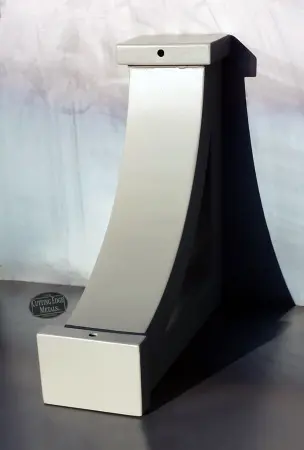 Front Left - White - L-Angle timber bracket boxed and gusseted