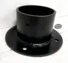 Round Log Post Bracket Black