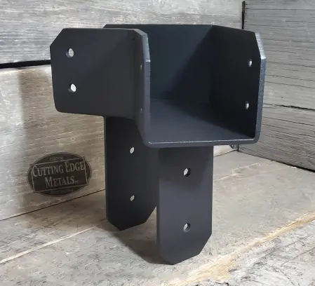 Hex Post Girder Grey Powder Coat Bracket