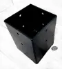 Black - 4 Sided Wood Post Retangle Base Brackets