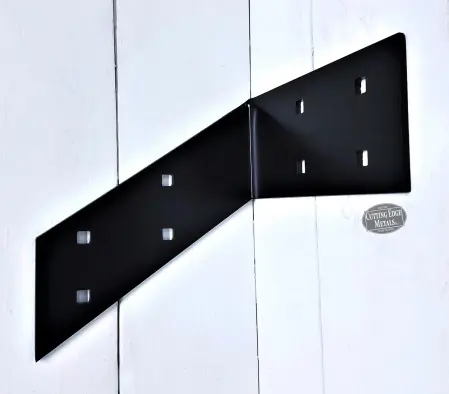 Sideways Hanging - Black - Powder coated Rafter L Angle Bracket with an Angle - Flat Sideways Hanging - Black - Powder coated Rafter L Angle Bracket with an Angle - Flat