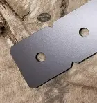 Black powder coat 2 legged beam bracket double cropped end